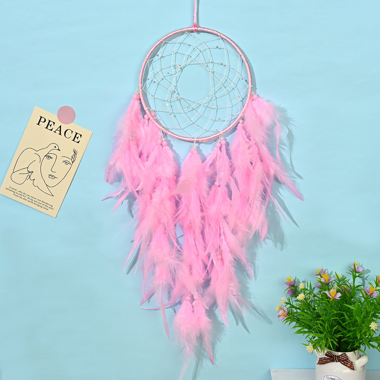 Wholesale Handmade Ornaments Feather Dream Catcher